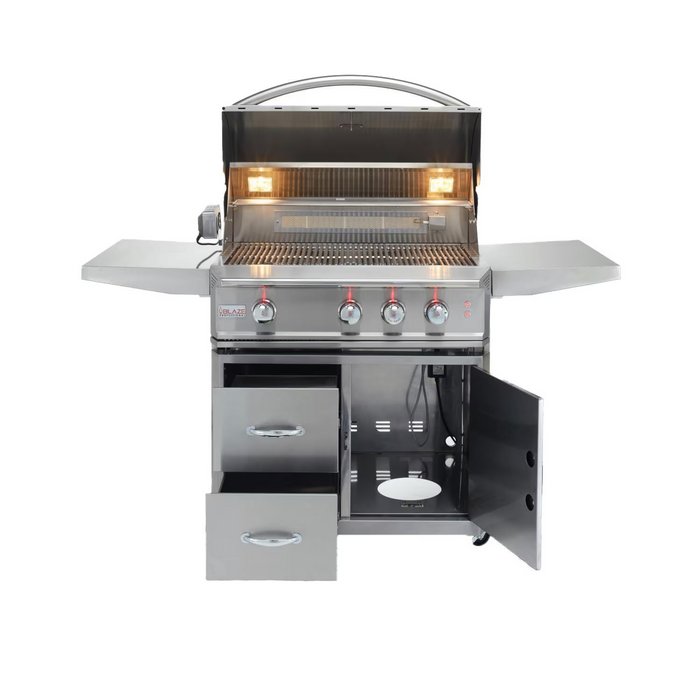 Blaze Professional LUX 34" 3-Burner Natural Gas Grill with Rear Infrared Burner