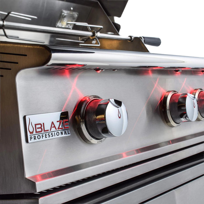 Blaze Professional LUX 44" 4-Burner Natural Gas Grill with Rear Infrared Burner - BLZ-4PRO-NG