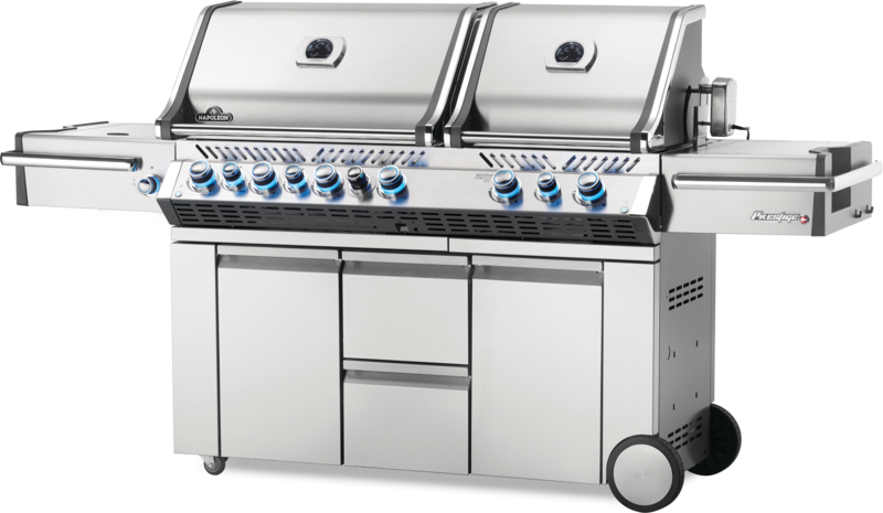 Napoleon Prestige PRO 825 Gas Grill with Infrared Rear Burner, Infrared Sear Burners and Rotisserie Kit